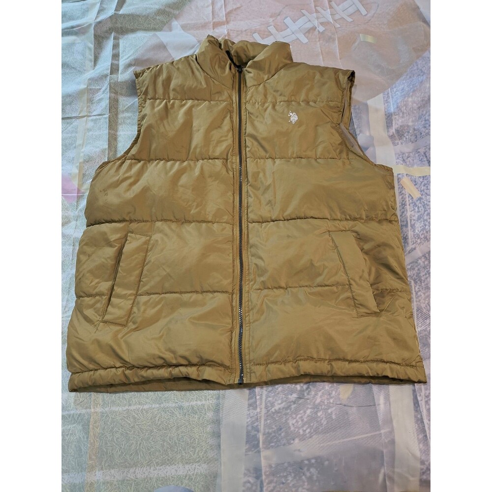 US polo Lauren Bubble Vest – Men’s Large – Brown – Like New